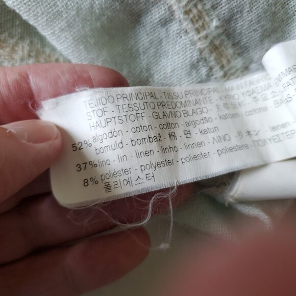 ZARA Cropped Linen Blend Cottage Core Farmhouse Cardigan Medium - Picture 12 of 16